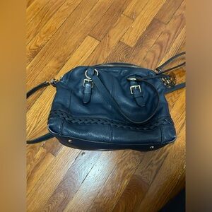 Michael Kors navy blue crossbody satchel